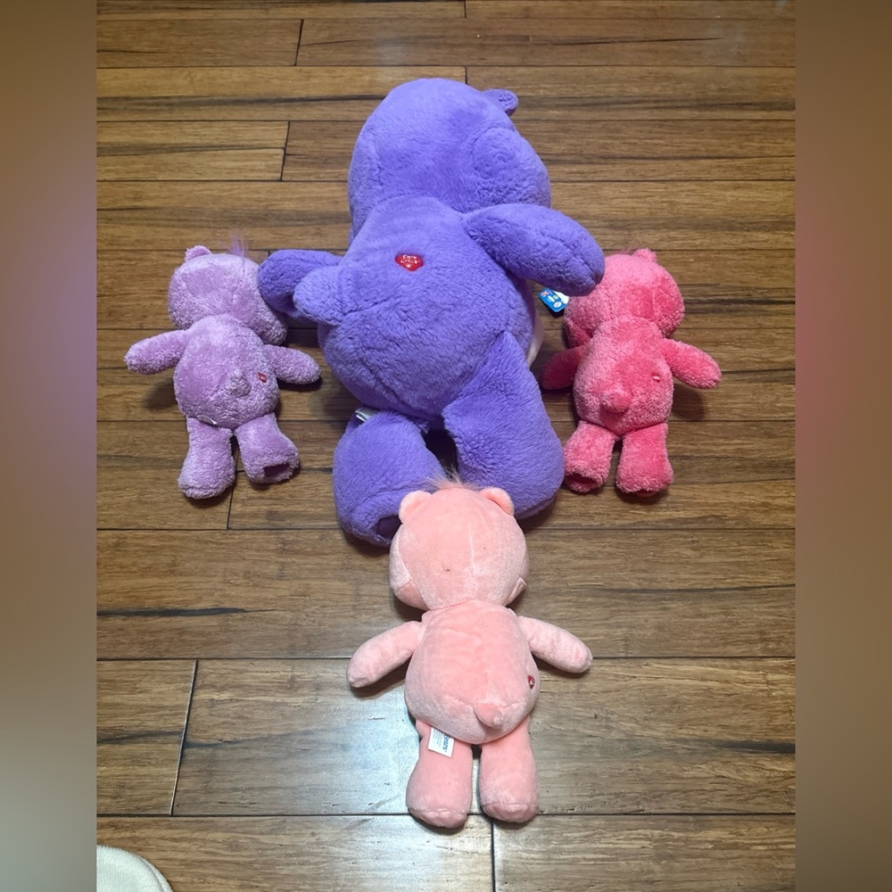 Care Bear Plush Lot Of 4 2002 2004 2015 Plus Freebie Beanie - Picture 5 of 12